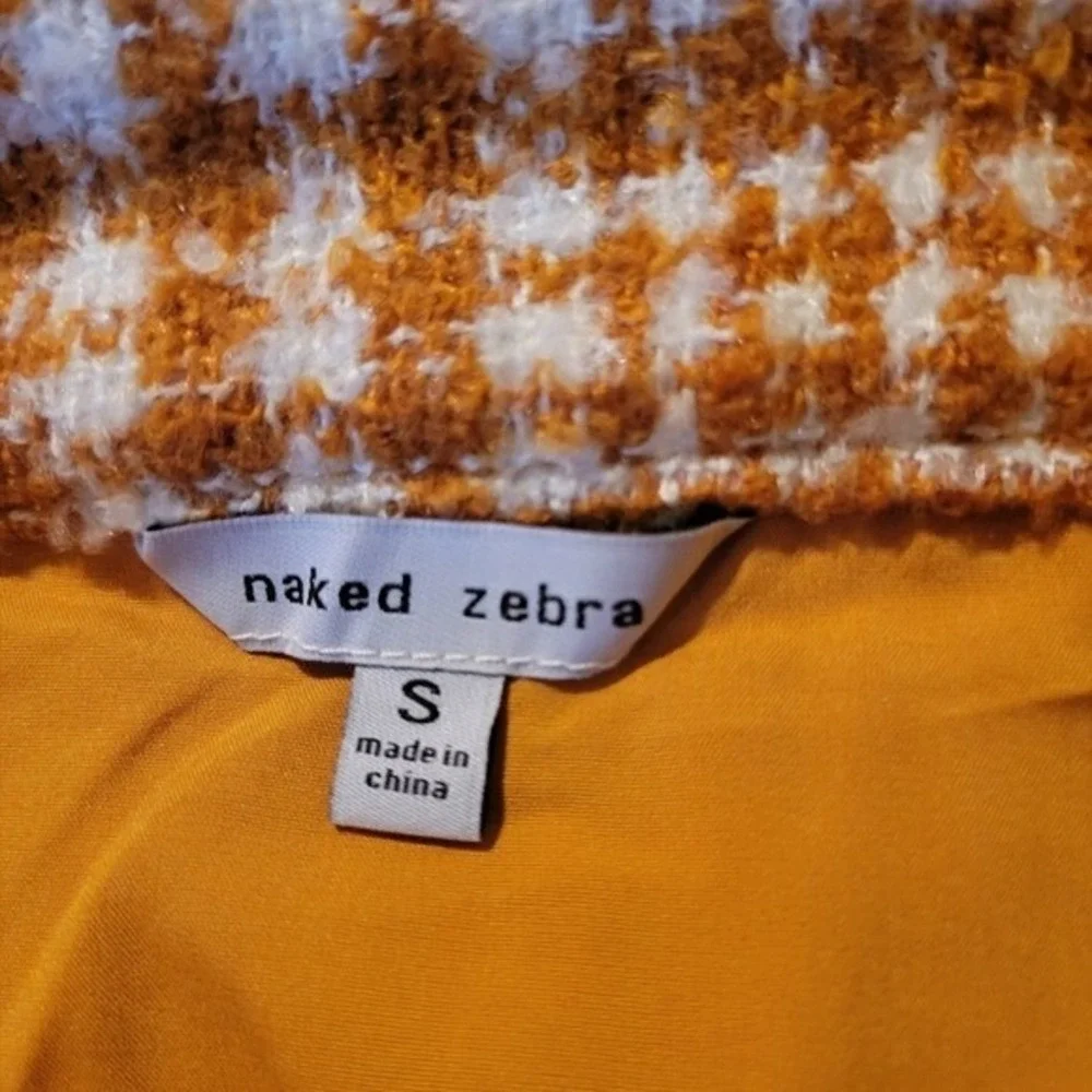 Naked Zebra Plaid Tweed Mini‎ Skirt - Picture 3 of 5